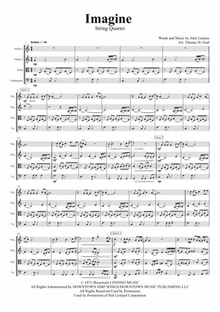 Imagine (arr. Thomas H. Graf)