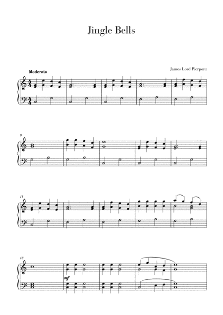 Jingle Bells - Intermediate piano (arr. Cadenza Editions)