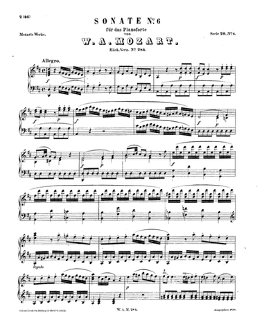 Mozart - Piano Sonata No.6 (arr. Wesley Mekilis)