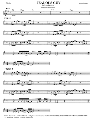 Jealous Guy (arr. Jorge Juárez)
