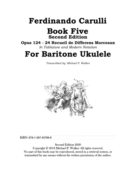 Ferdinando Carulli Second Edition Book 5 Opus 124 - 24 Recueil de Differens Morceaux In Tablature an (arr. Michael P. Walker)