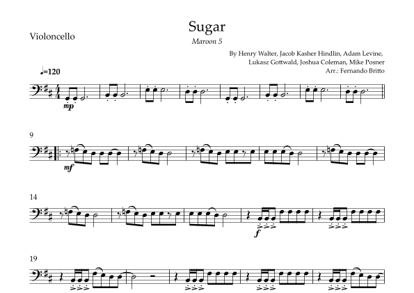 Sugar (arr. Fernando Britto)