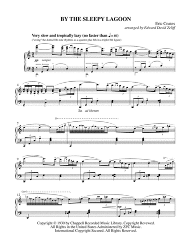 By The Sleepy Lagoon (arr. Edward David Zeliff)