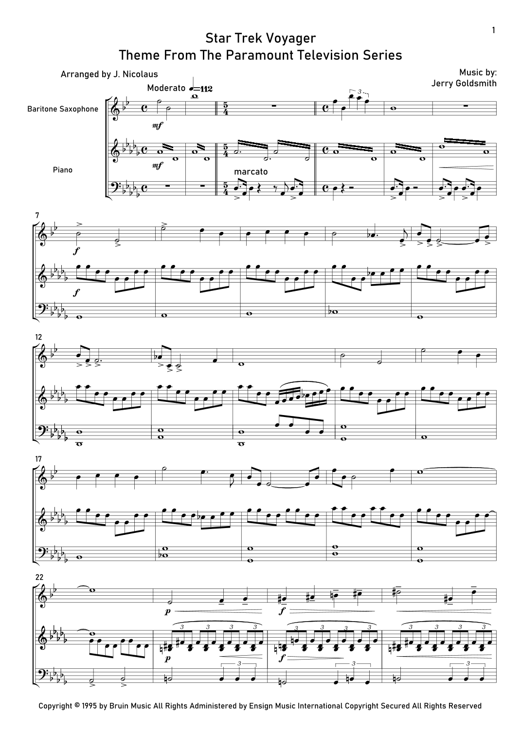 Star Trek - Voyager(r) (arr. John Nicolaus)