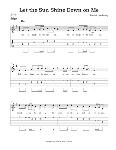 Let The Sun Shine Down On Me (arr. Riverside Guitar School)