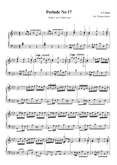 Prelude and Fugue in Ab major, BWV 862 (arr. Thomas Jancso)