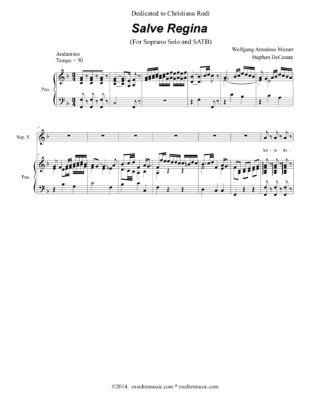 Salve Regina (Soprano Solo with SATB) (arr. Stephen DeCesare)