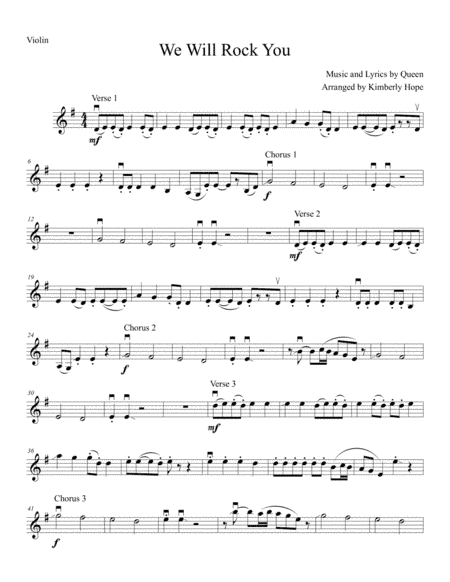 We Will Rock You (arr. Kimberly Hope)
