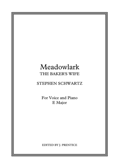 Meadowlark (arr. Jonathan Prentice)