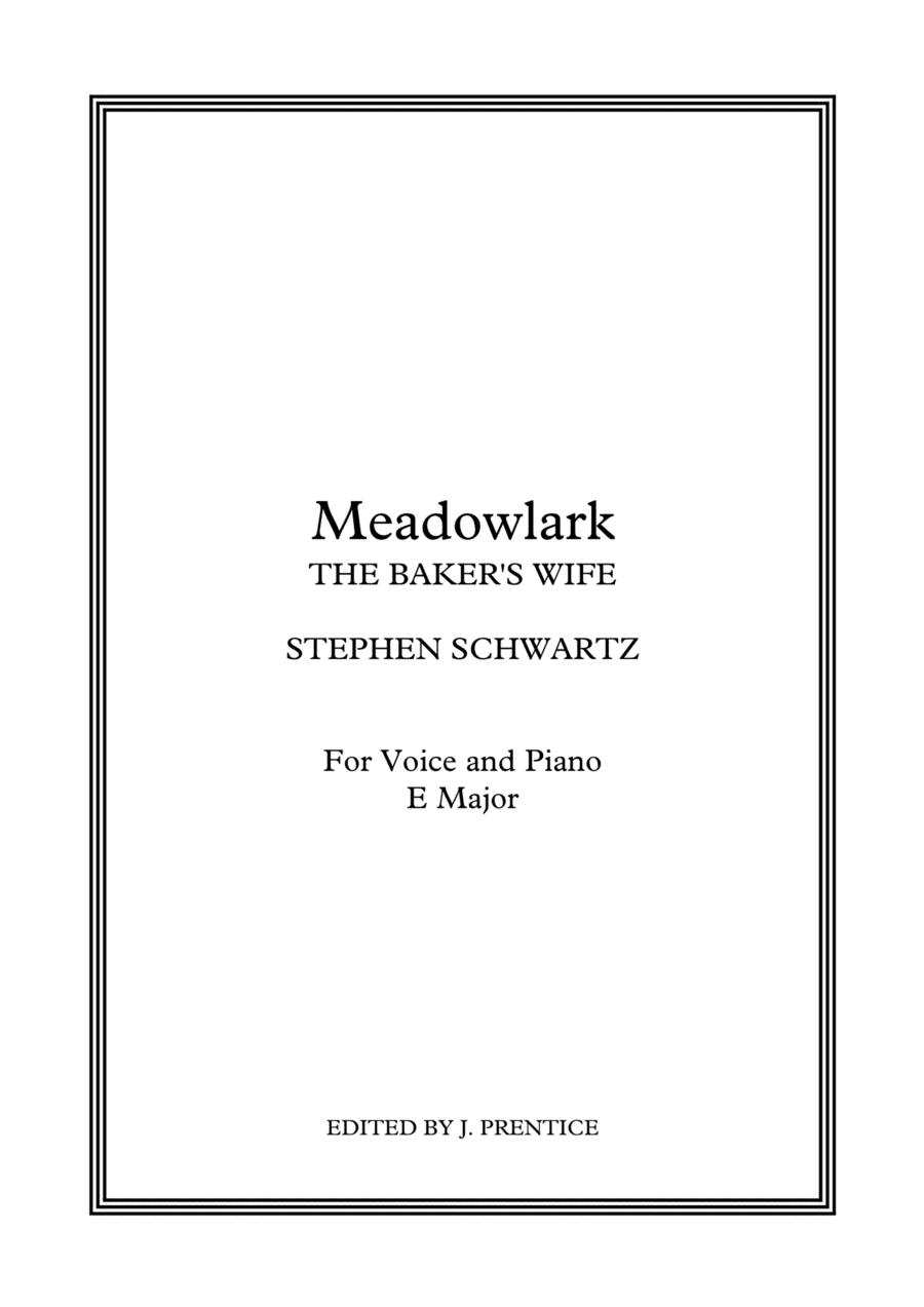 Meadowlark (arr. Jonathan Prentice)