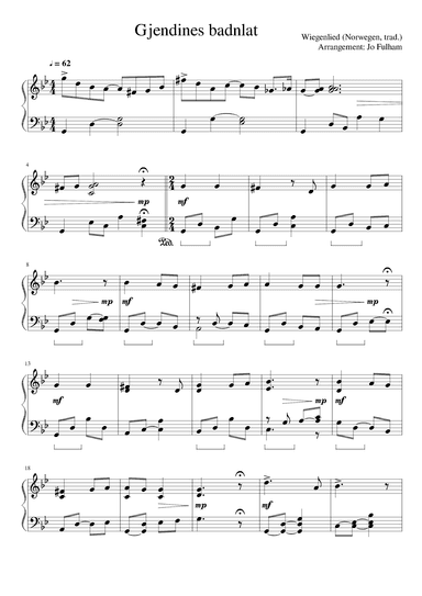 Gjendines badnlat (arr. Jo Fulham)