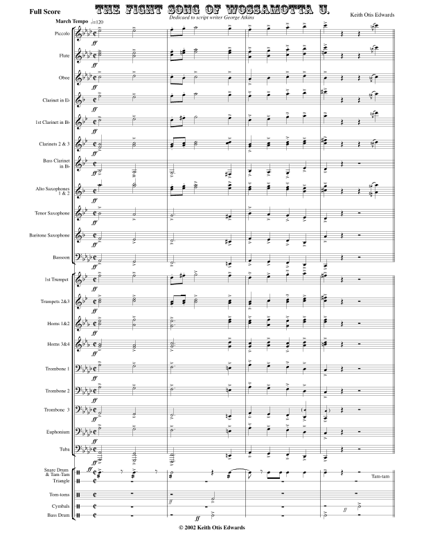 The Fight Song of Wossamotta U