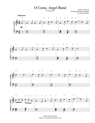 O Come, Angel Band (The Land of Beulah) - for easy piano (arr. Samuel Stokes)