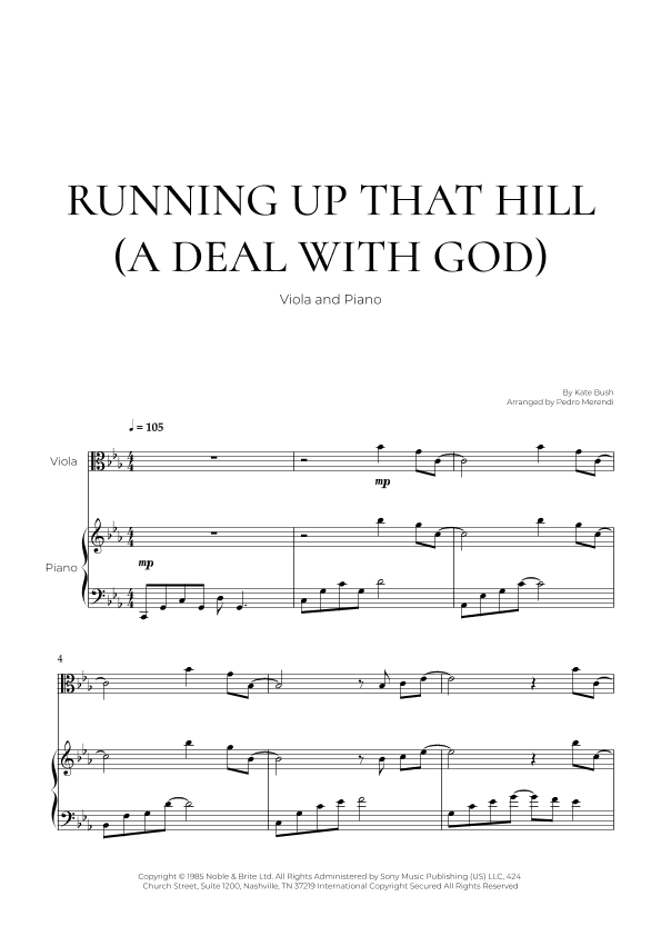 Running Up That Hill (arr. Pedro Merendi)