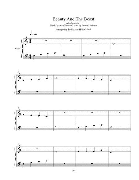 Beauty And The Beast (arr. Emily-Jane Hills Orford)