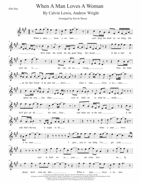 When A Man Loves A Woman (arr. Kevin Busse)
