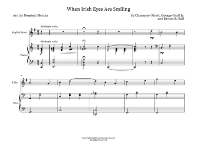 When Irish Eyes Are Smiling (arr. Dominic Meccia)