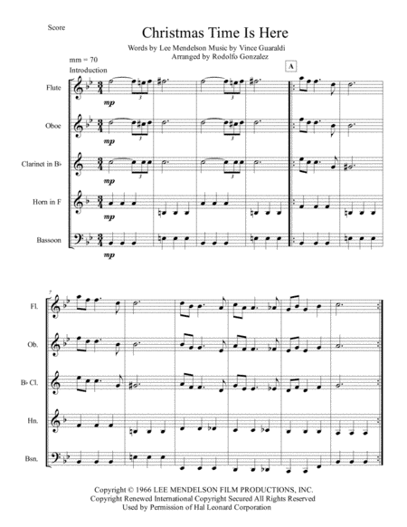 Christmas Time Is Here (arr. Rodolfo Gonzalez)
