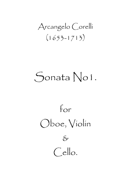 Sonata No.1. (arr. Spence Bundy)