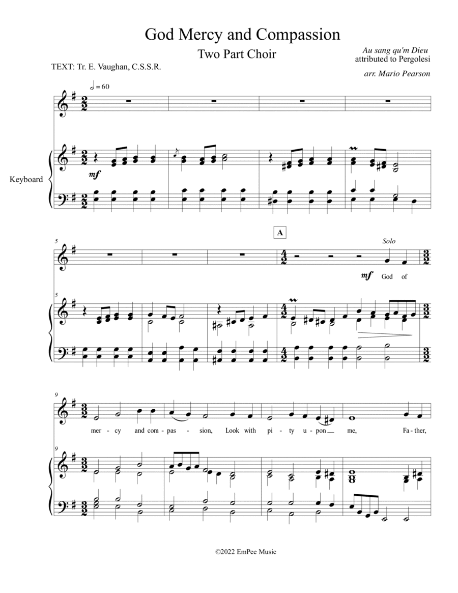 God of Mercy and Compassion (Two Part)