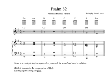 Psalm 82 ASV for cantor and accompaniment instrument