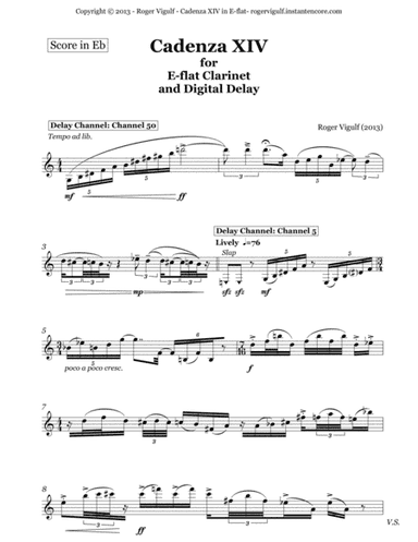 Cadenza XIV for Solo Clarinet