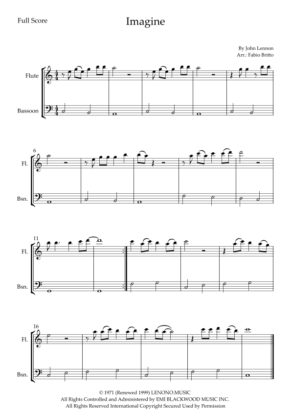 Imagine (arr. Fabio Britto)