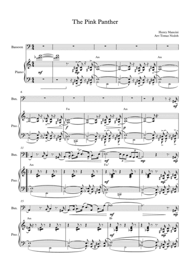 The Pink Panther (arr. Tomaz Nedoh)