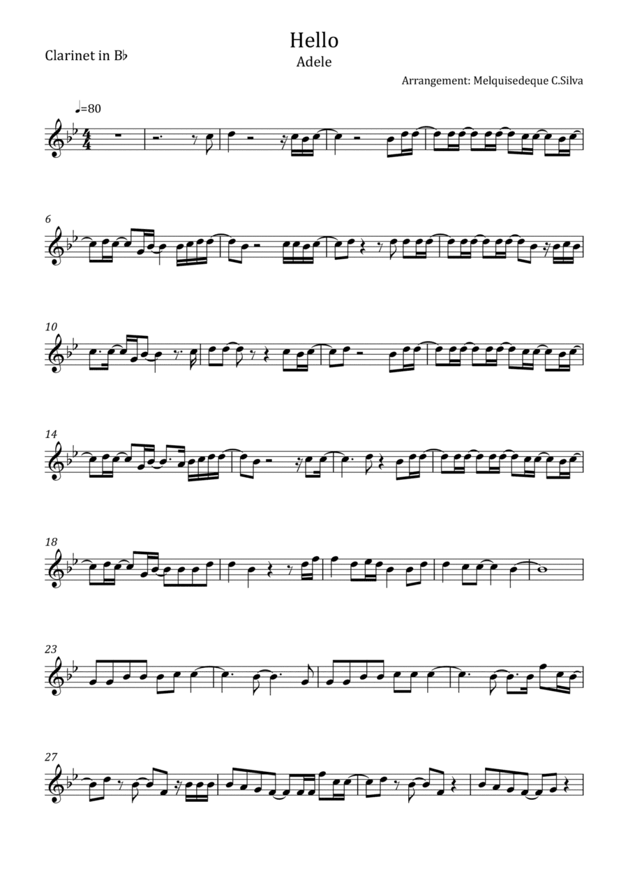Hello (arr. Melquisedeque C.Silva)