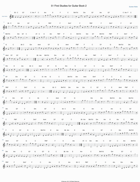 51 First Studies for Guitar Book 2