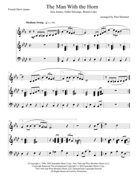 The Man With The Horn (arr. PJMS MUSIC)