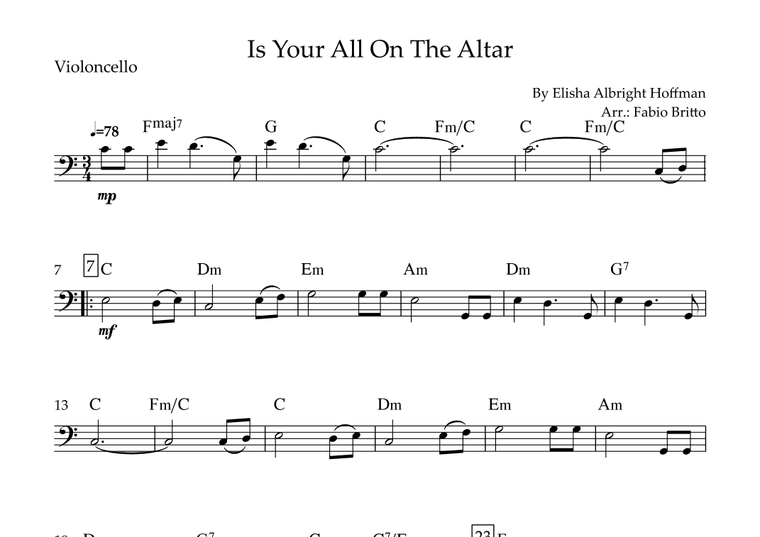 Is Your All On The Altar? (arr. Fabio Britto)