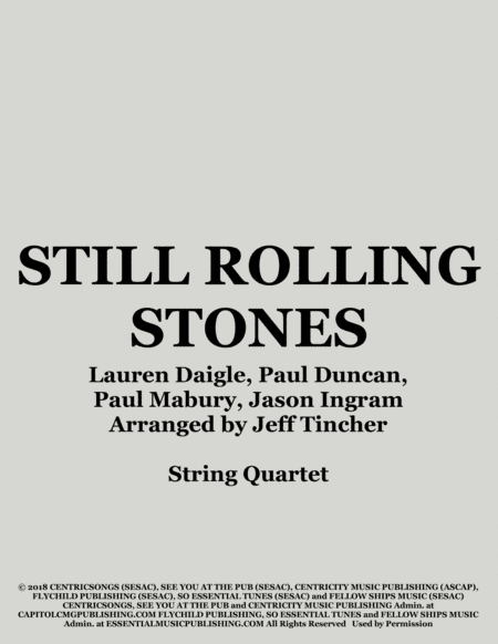 Still Rolling Stones (arr. Jeff Tincher)