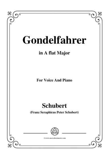 Schubert-Gondelfahrer,in A flat Major,for Voice&Piano (arr. MSM)