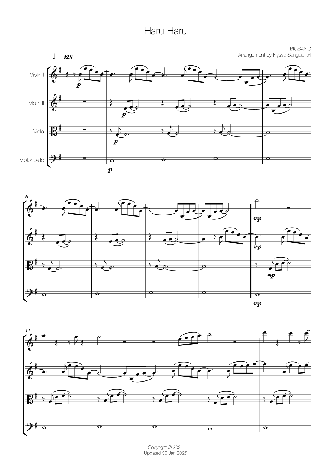 Haru Haru (arr. Nyssa Sanguansri)