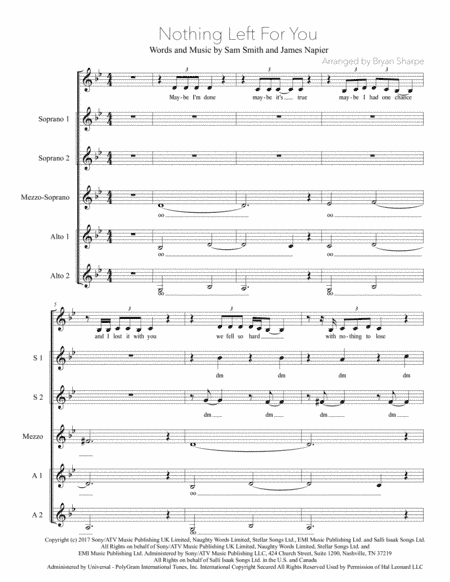 Nothing Left For You (arr. Bryan Sharpe)