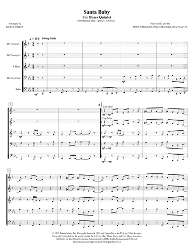 Santa Baby (arr. Rick Windley)