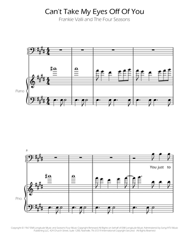 Can't Take My Eyes Off Of You (arr. Ygor Nunes)