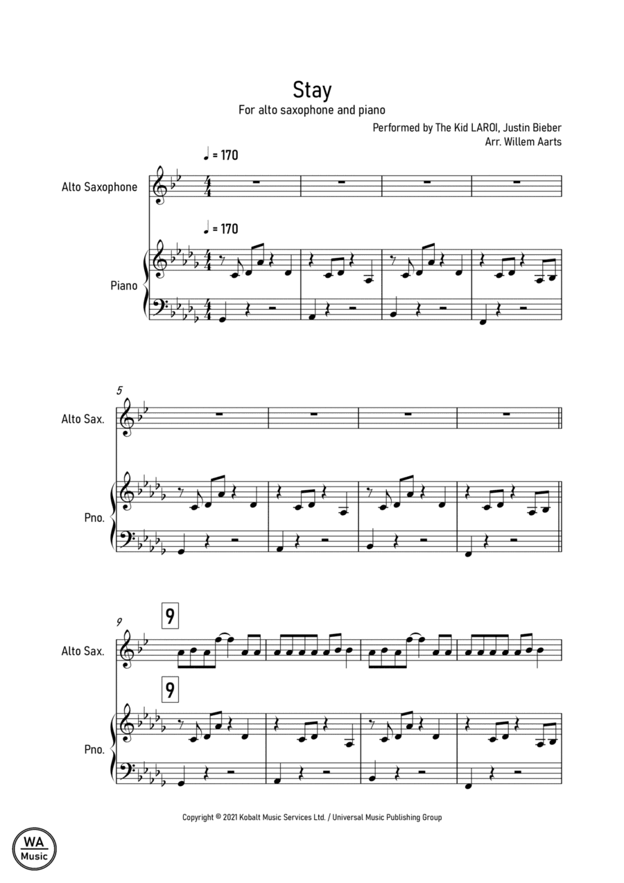 Stay (arr. Willem Aarts)