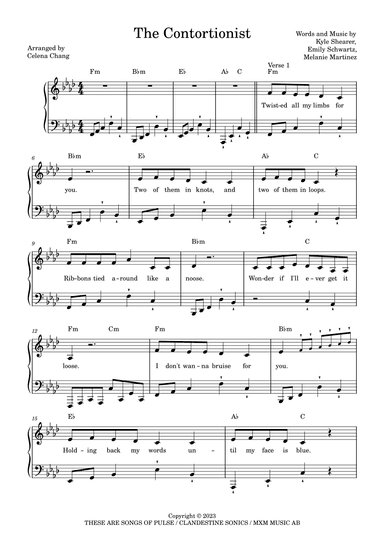 The Contortionist (arr. Celena Chang)
