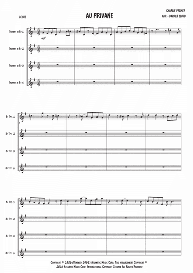 Au Privave (arr. Darren Lloyd)
