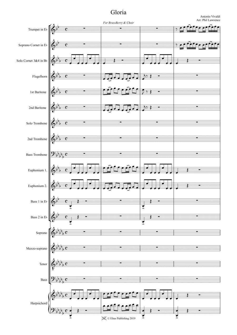 Vivaldi Gloria 1st move for brass band & Choir (arr. Phil Lawrence)