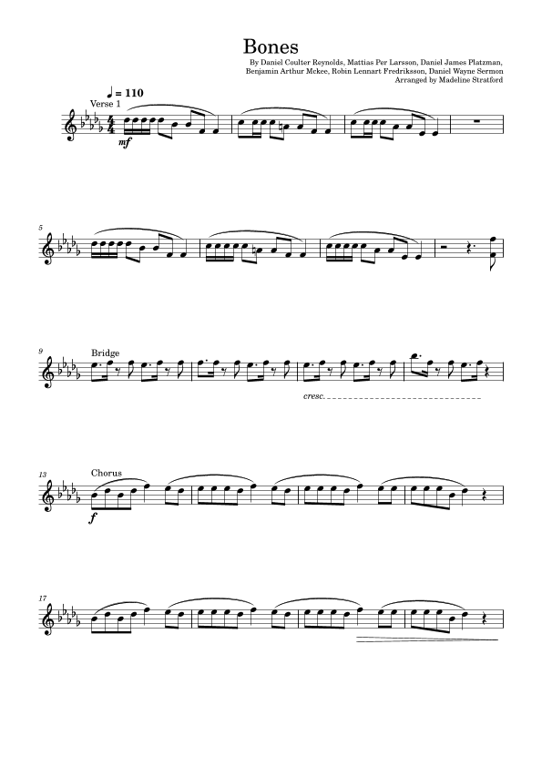 Bones (arr. Madeline J Stratford)