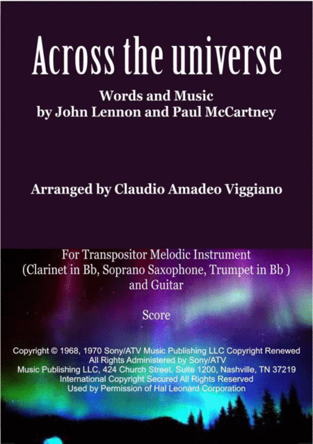 Across The Universe (arr. Claudio Amadeo Viggiano)