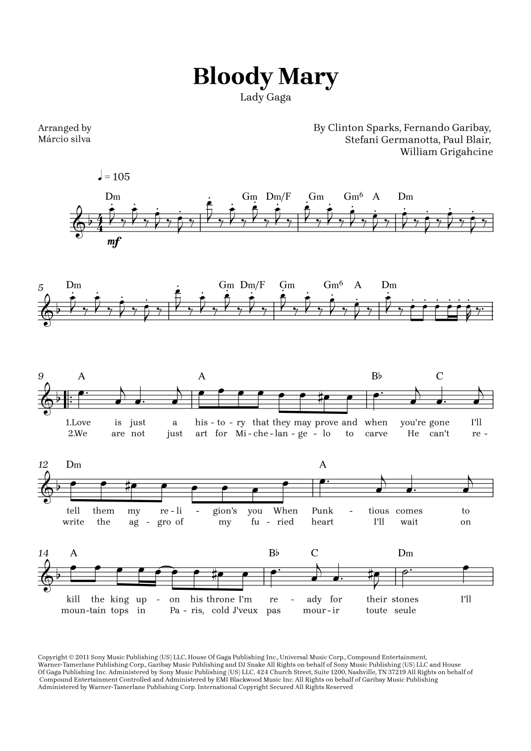 Bloody Mary (arr. Márcio Silva)