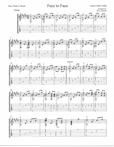 "Face to Face" (arr. R.S. Carrier)