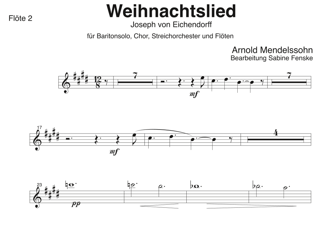 Weihnachtslied (arr. Sabine Fenske)