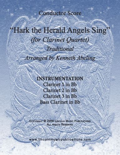 Hark The Herald Angels Sing (for Clarinet Quartet) (arr. Kenneth Abeling)