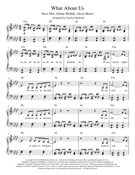 What About Us (arr. Carolyn Medrano)