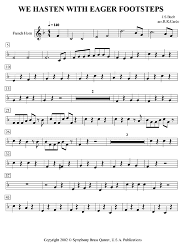 Easter Music - 3. We Hasten with Eager Footsteps (French Horn) (arr. R.R.Cardo)